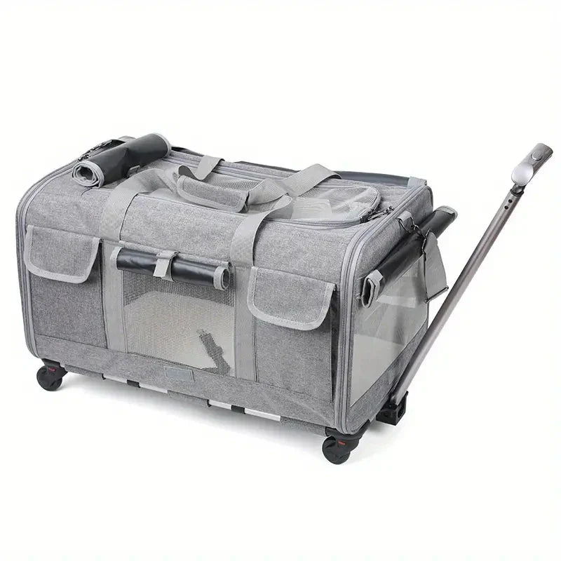 Rolling Pet Carrier - Travel Stress-Free with Your Large Pet