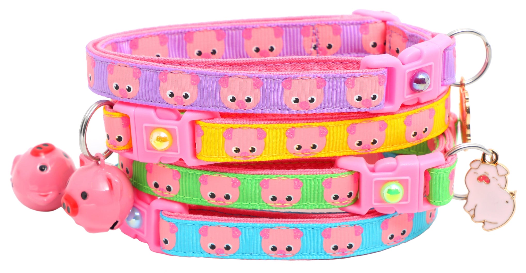Pink Pigs Breakaway Cat Collar