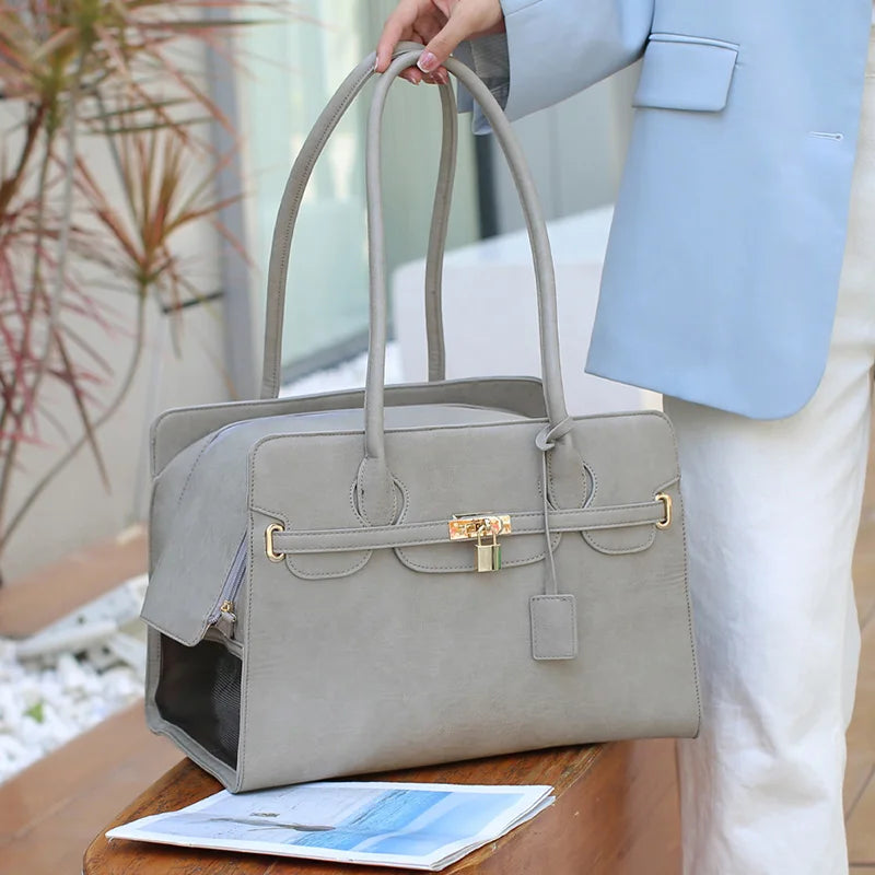 Premium Leather Pet Carrier